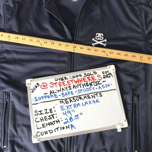 Stussy Vintage 90’s Skull & Bones Track Jacket Men’s XL - Skater Streetwear Punk - Picture 7 of 14